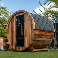 Revel Edenview - 4 Person Traditional Cedar Barrel Sauna