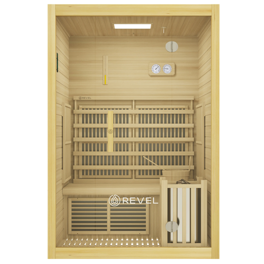 REVEL NORDICWAVE 2 PERSON INFRARED & TRADITIONAL HYBRID SAUNA
