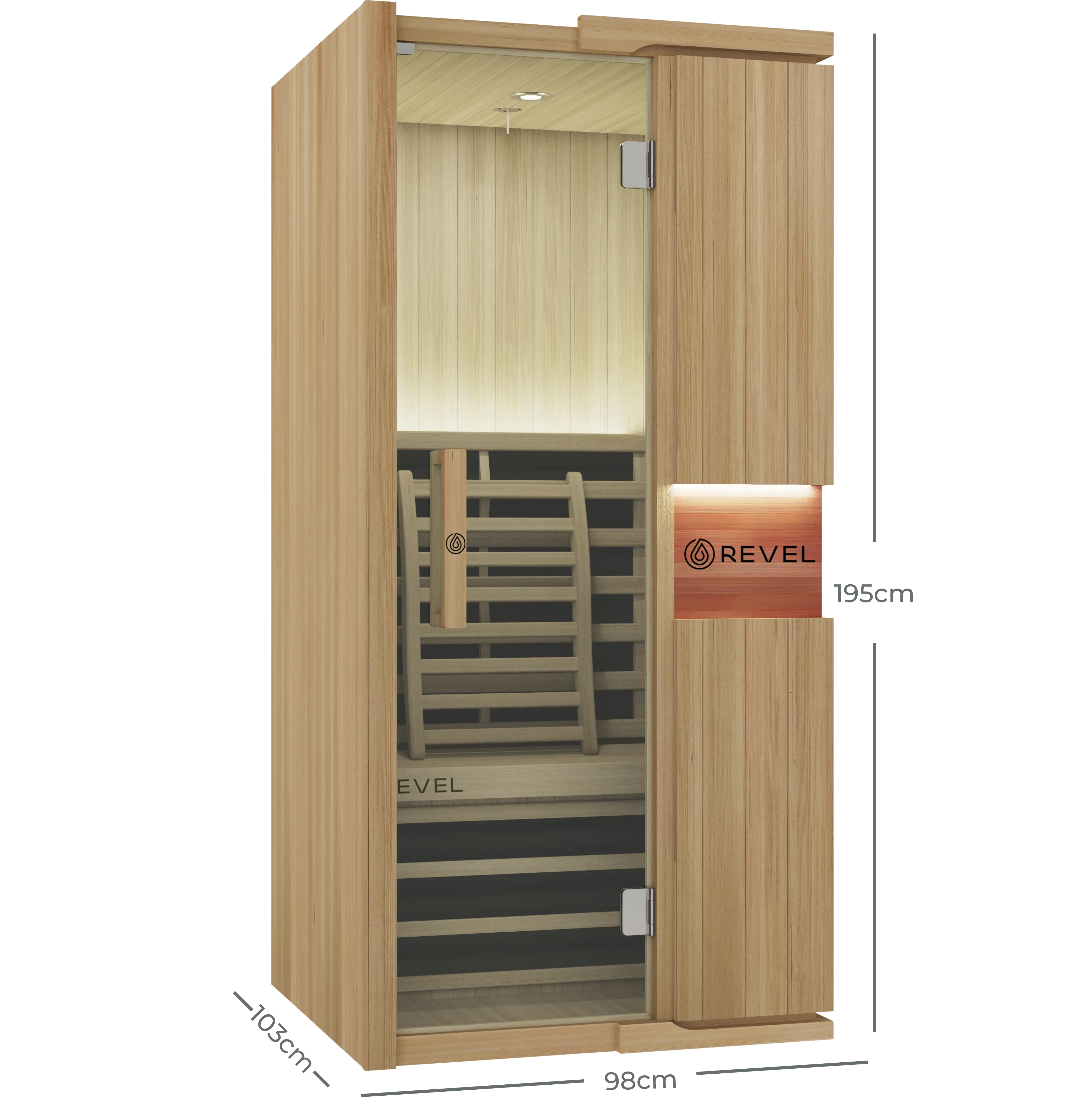 Revel Aura - 1 Person Full Spectrum Infrared Sauna Revel Saunas