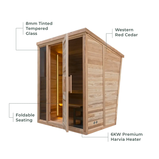 Revel Solaris 4 Person Traditional Outdoor Cabin Sauna